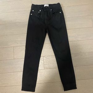 Agolde size 26 black super skinny jeans